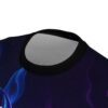 Abstract blue and purple smoke Y2K graphic all over print sublimation tee, featuring a seamless wrap around design.