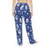 Blue and white floral Easter egg all over print pajama pants, seamless sublimation tee wrap around graphic.