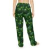 Green broccoli all over print pajama pants with a seamless wrap around graphic design.
