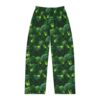 Broccoli all over print seamless sublimation pajama pants featuring a repeating pattern of fresh green broccoli florets and leaves.