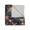 Chihuahua dogs in fairy ballet costumes on a dark floral and starry night all over print plush blanket.