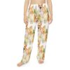 Pajama pants featuring a seamless all over print of happy corgi dogs in a whimsical forest watercolor design.