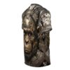 All over print cyberpunk ape sublimation tee featuring a distressed metal and circuit board design, suitable for streetwear.