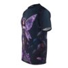 Fantasy all over print women's sublimation tee with a purple fairy and glowing mushrooms.