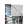 Fantasy elf character and ancient archway with ivy all over print fleece blanket, seamless wrap around design.