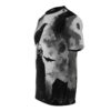 Gothic raven on skull with bat and cemetery at night all over print sublimation tee.