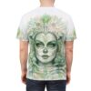 Green sugar skull all over print sublimation tee featuring an intricate day of the dead floral motif.