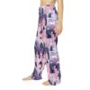 Pink castle and unicorn all over print pajama pants with a seamless wrap around graphic design.