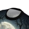 Spooky forest and full moon all over print sublimation tee with dark trees.