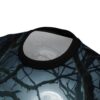 Dark moonlit forest graphic all over print t-shirt, featuring creepy trees and a large full moon.