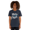 Navy blue t-shirt with white