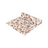 Table runner with seamless all-over print of brown and tan autumn leaves on a white background.